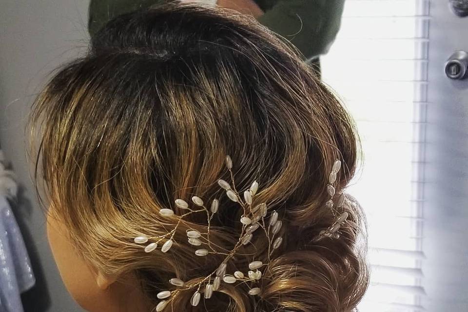 Updo and floral notes