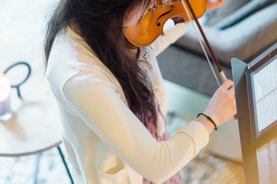 Playing the violin