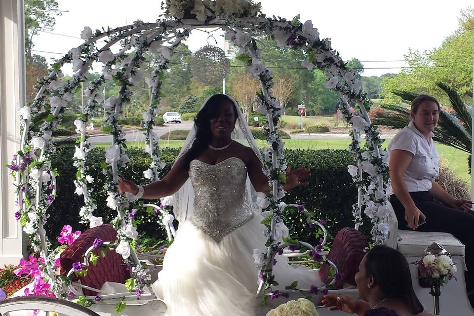 Cinderella carriage at gainesville golf and country club