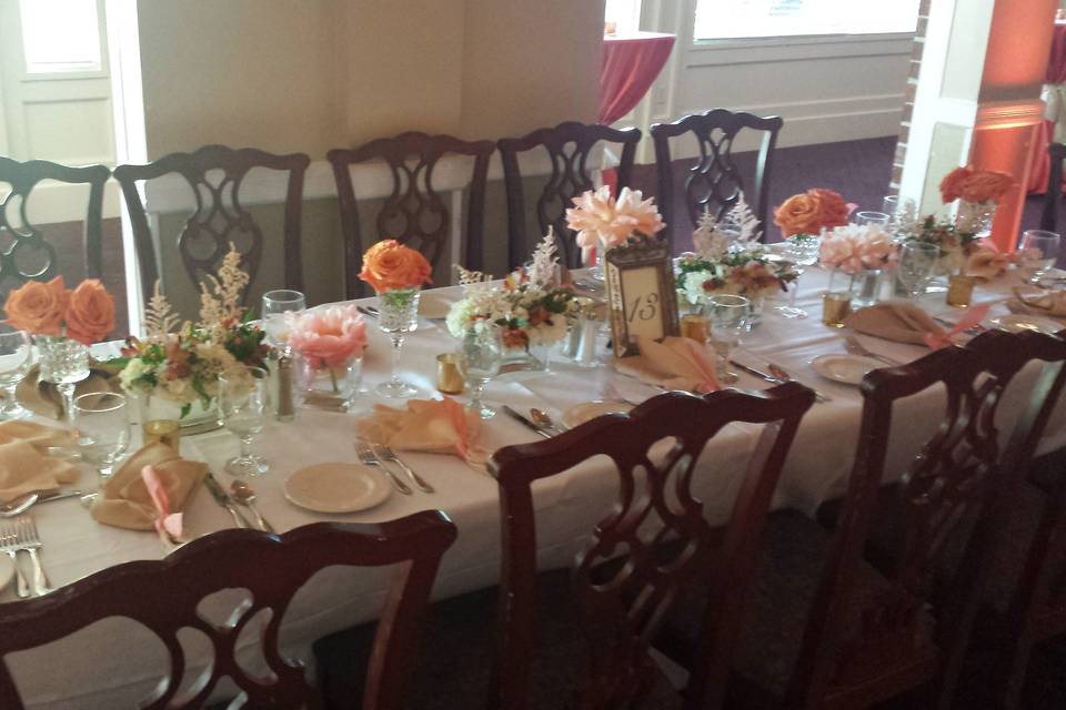 Estate table seating at gainesville golf