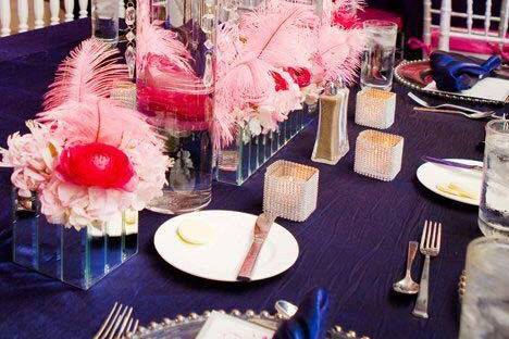 Violet table cloths