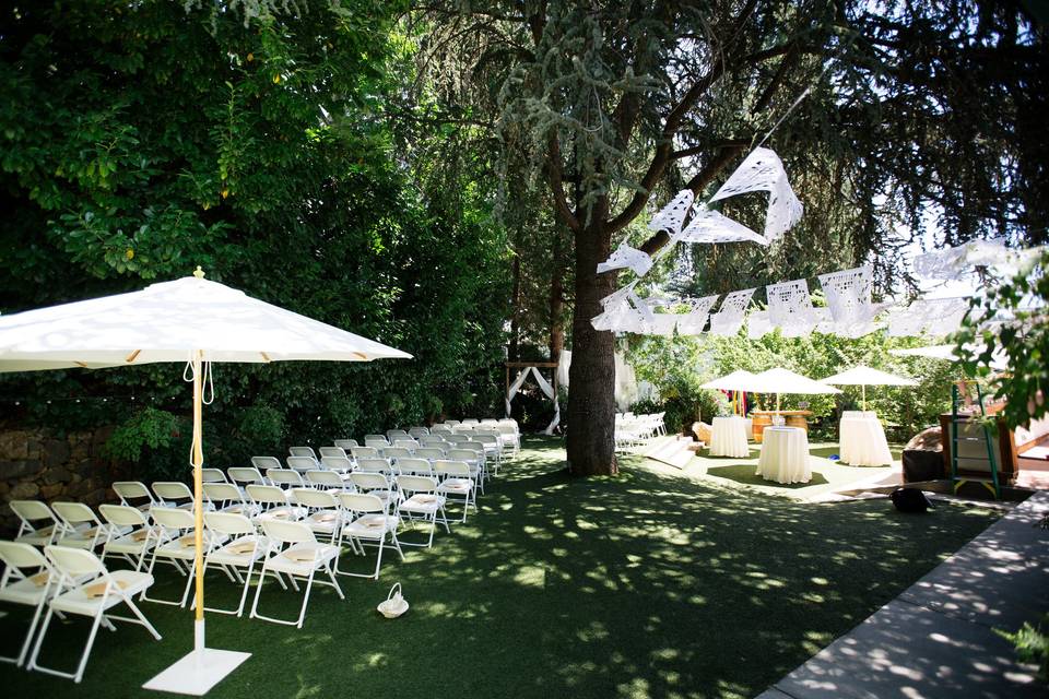 Wedding ceremony area