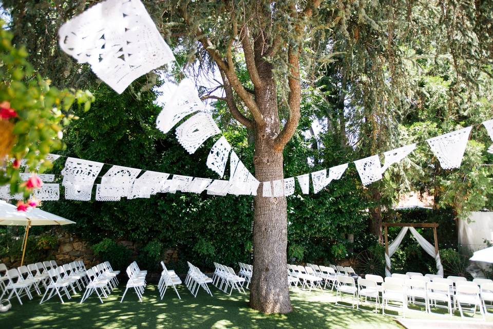 Wedding ceremony area