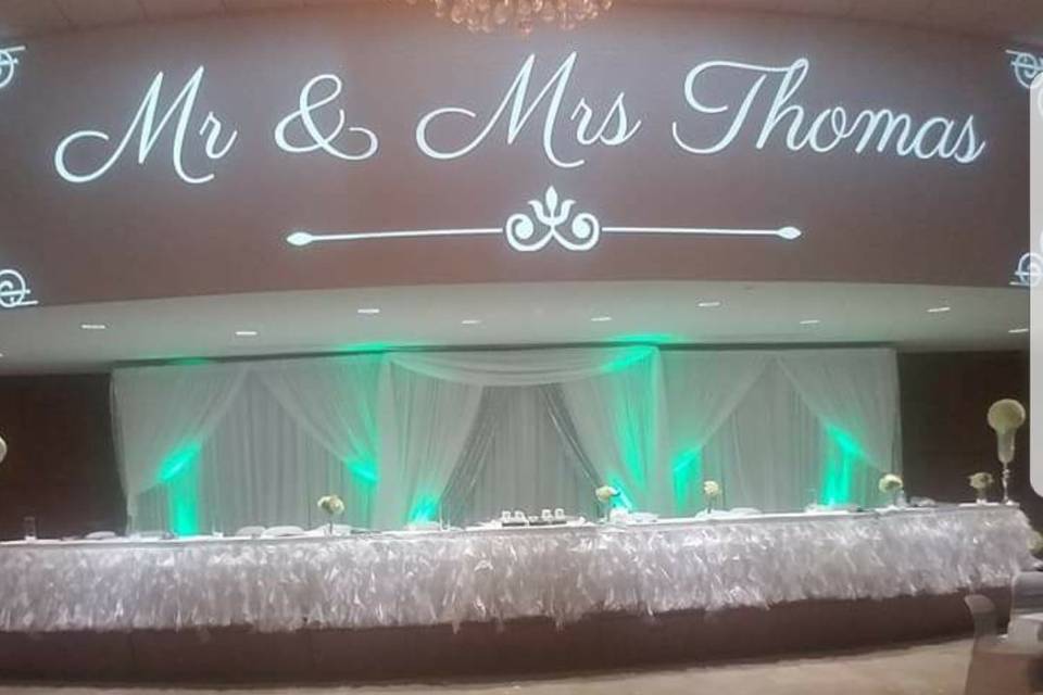 Elegant head table