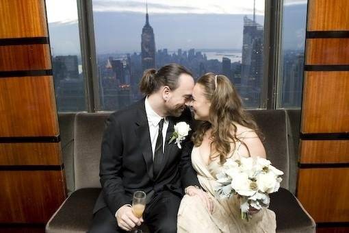 Wedding at Rainbow Rooms (Empire Room) Rockefeller Center, New York.  Photography by Beowulf Shaheen