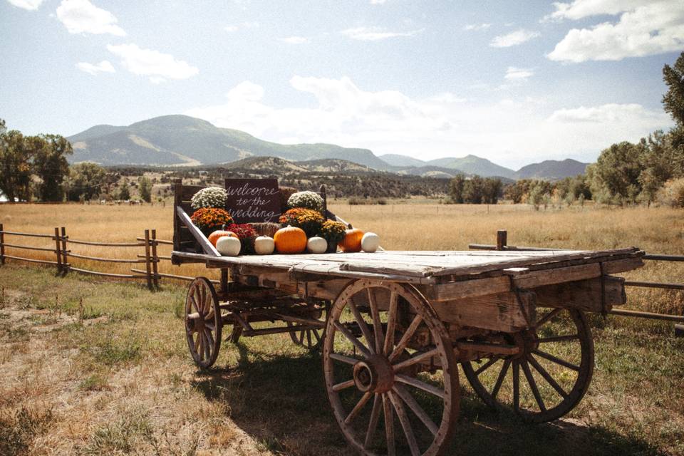 Wagon available for decoration