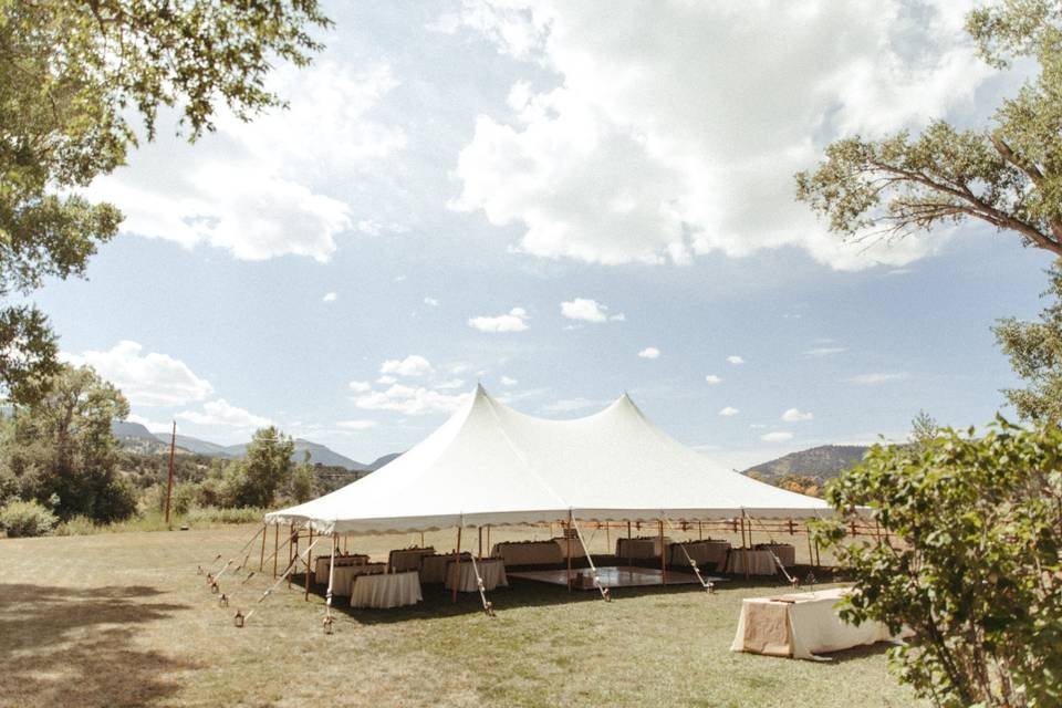 Reception Tent (local rental)