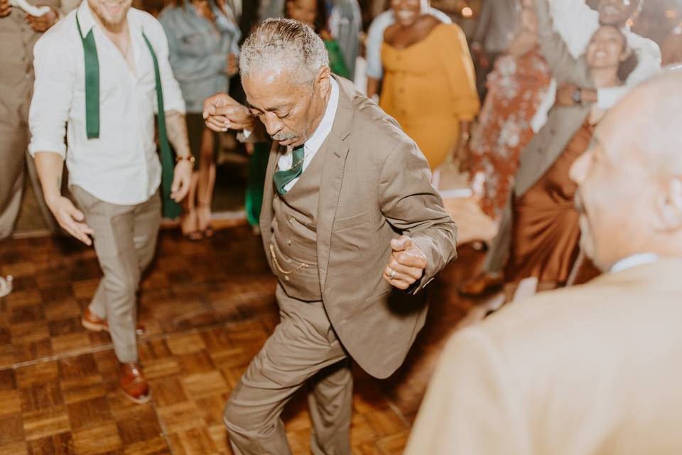 Dad on dancefloor