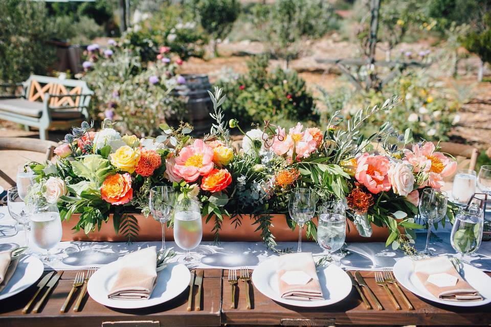 Floral table decor