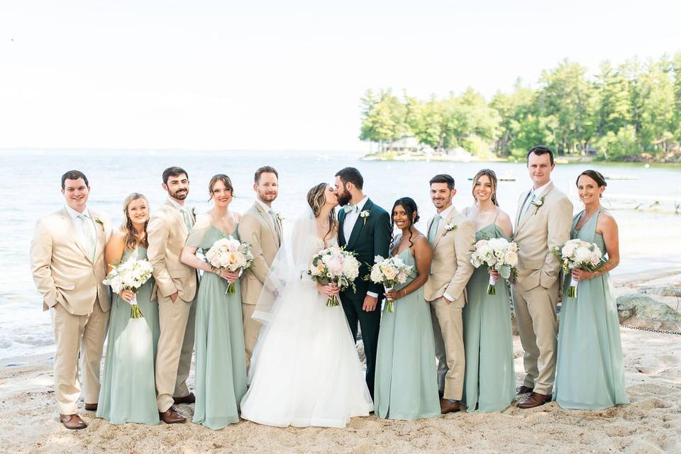 Lake Wedding Party Photos