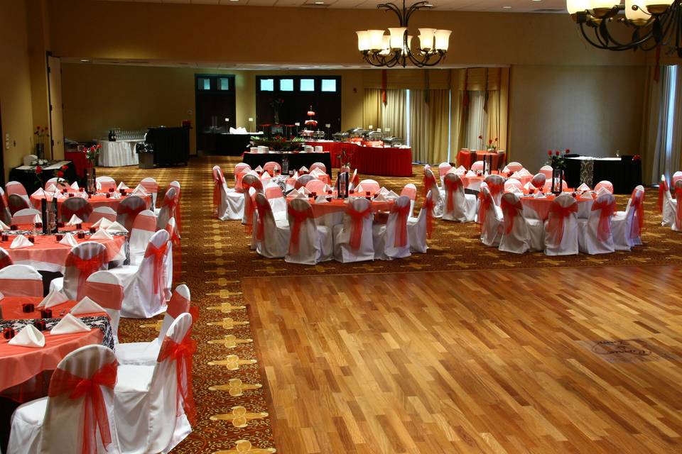Emerald Ballroom with dance floor and stage