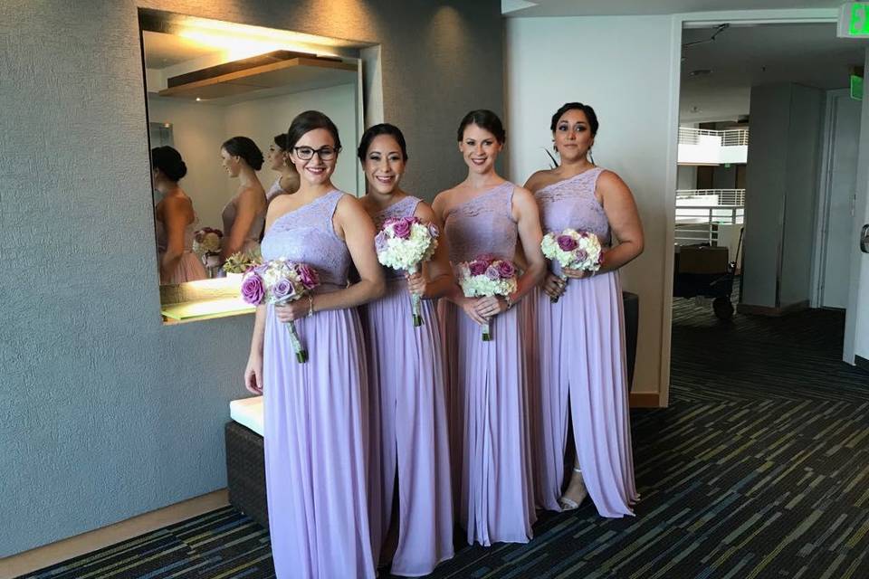 Happy bridesmaids