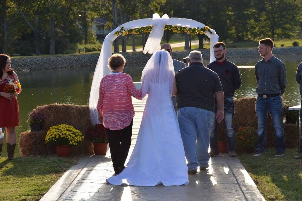 Outdoor wedding ceremony