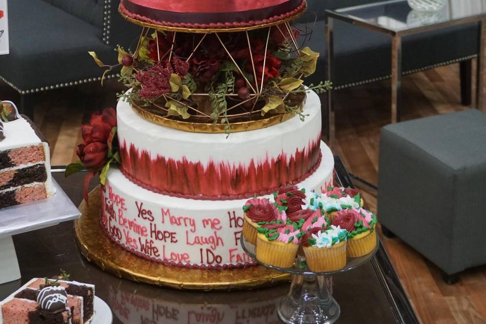 Gorgeous personalized cake