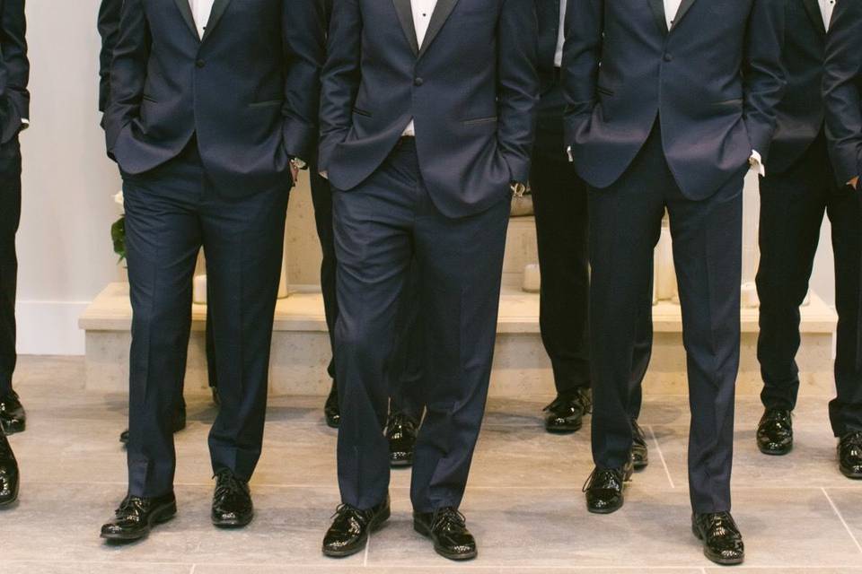 The groom with his groomsmen