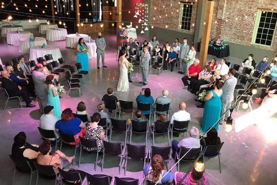 Indoor wedding ceremony