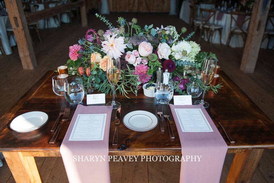 Table setup | Sharyn Peavey Photography