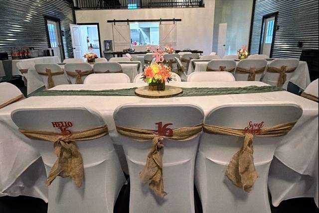 Chair covers with bows
