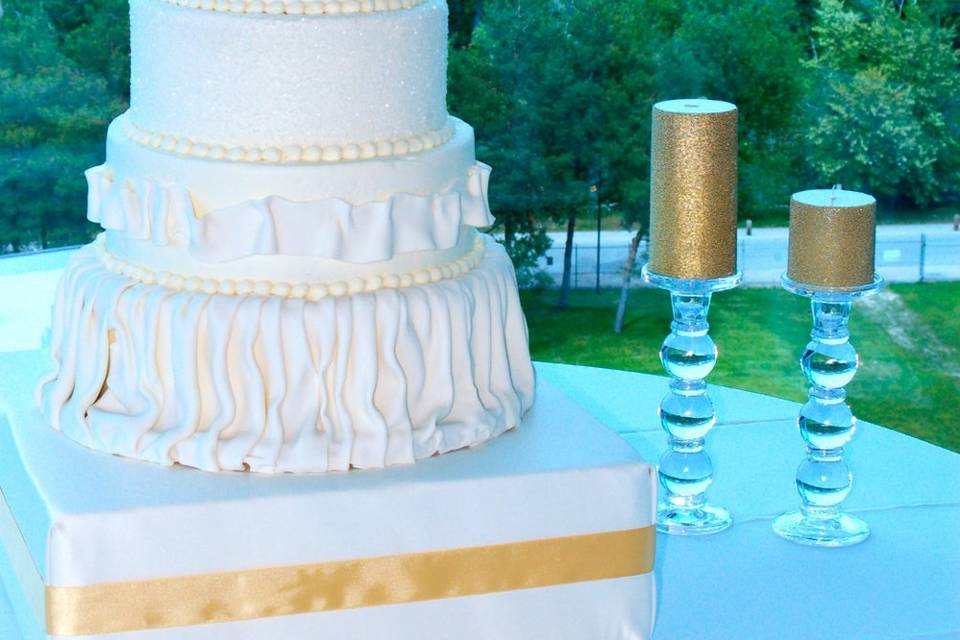 Blue Greek Themed Wedding - CakeCentral.com