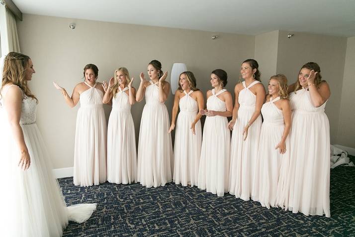 Bridal party in the suite