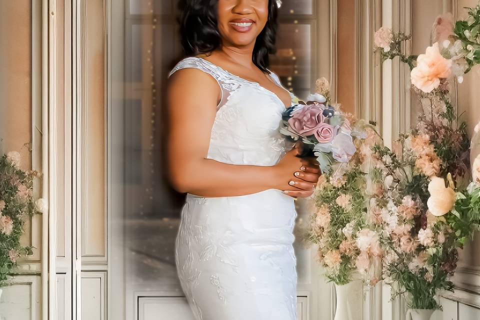 Bride after the ceremony