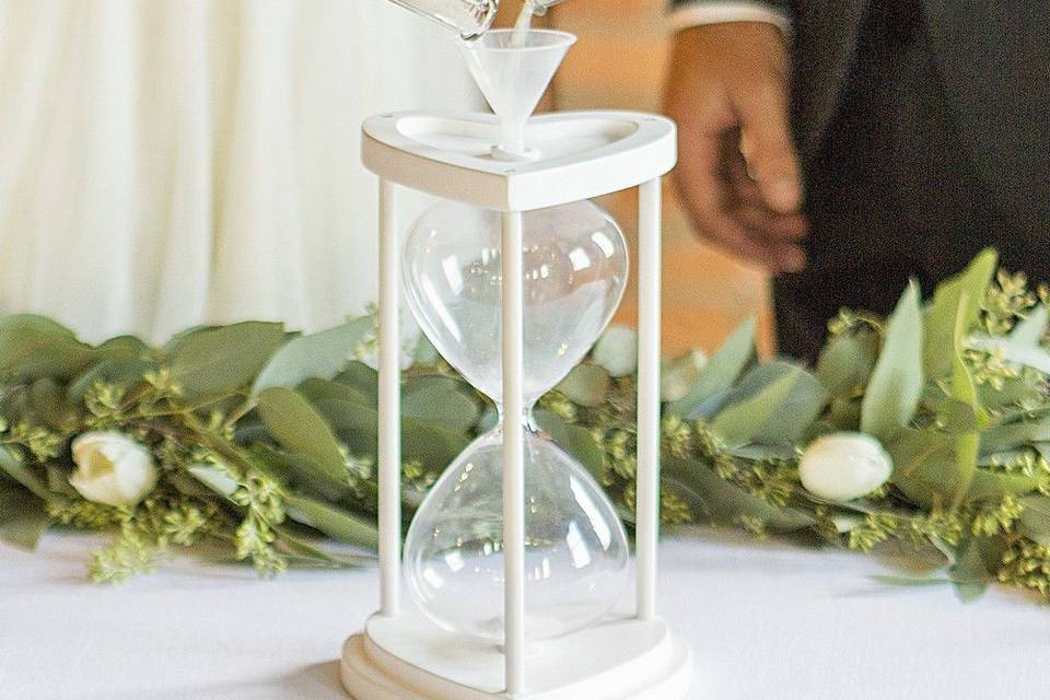 Personalized unity ceremony hourglass