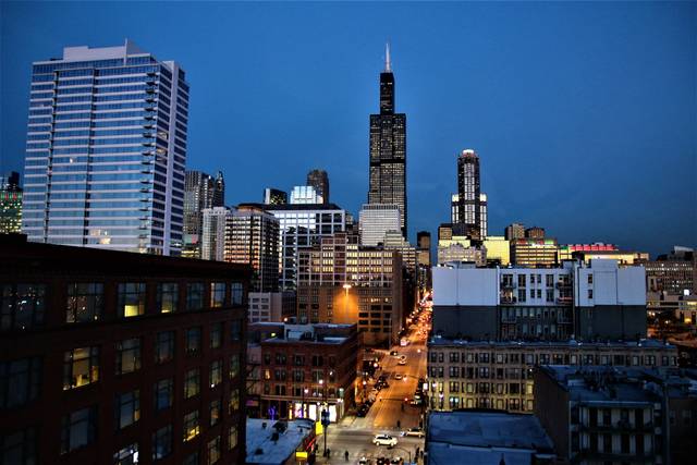 Night time skyline views.