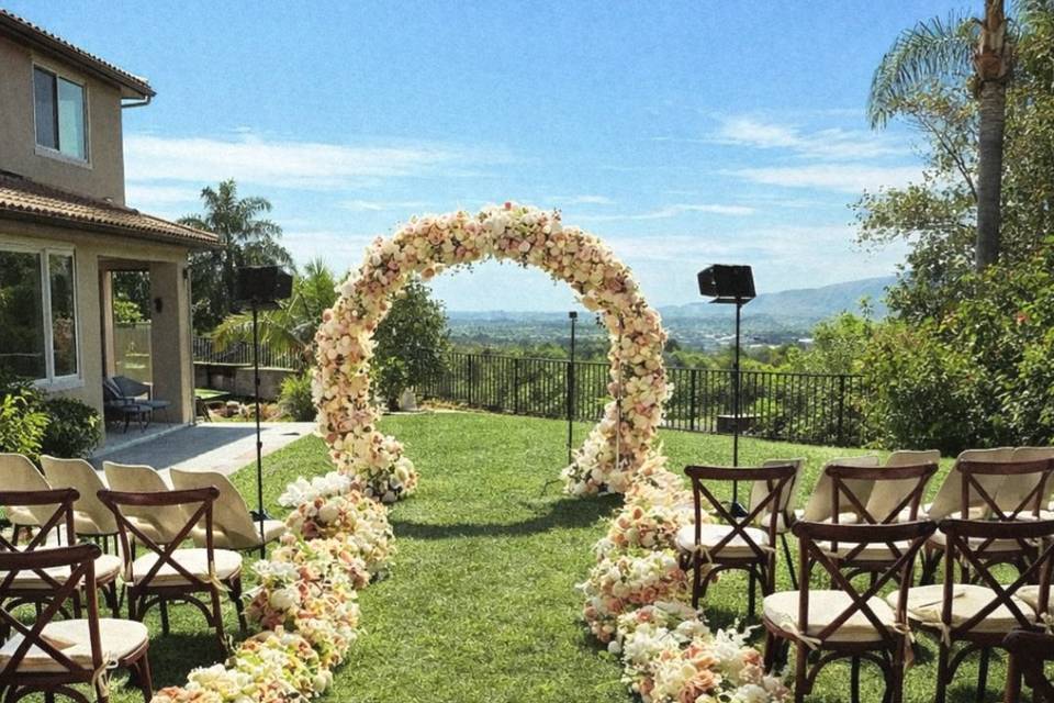 Sunset wedding