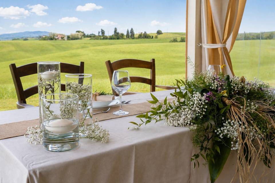 Bride and Groom table setting