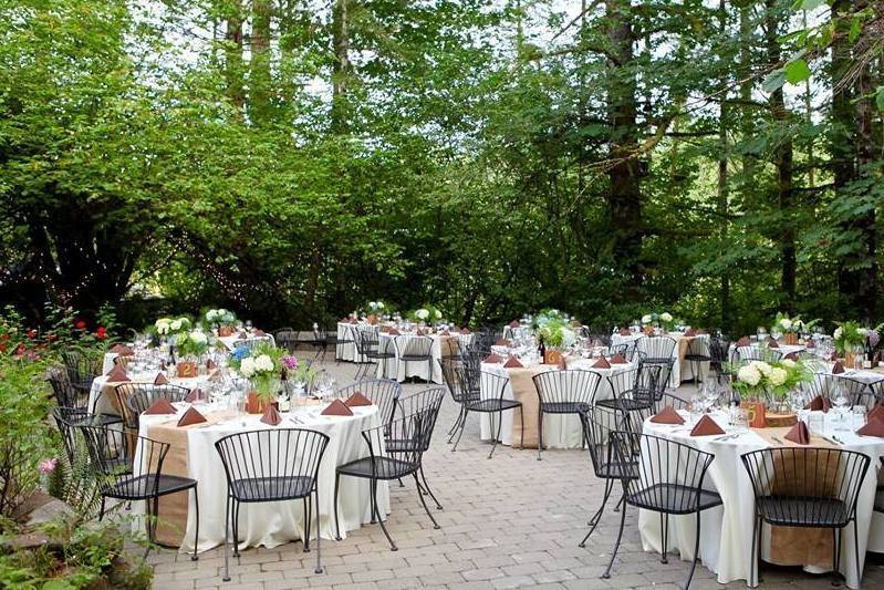 Outdoor wedding reception