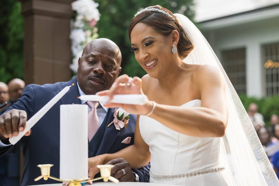 Lighting the candle
