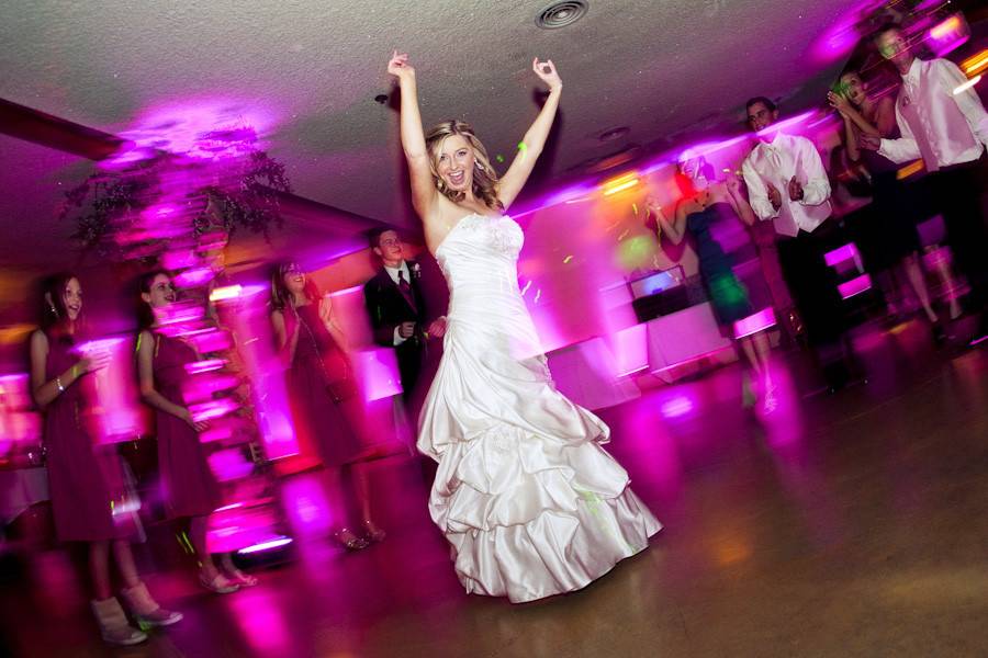 Bride dancing