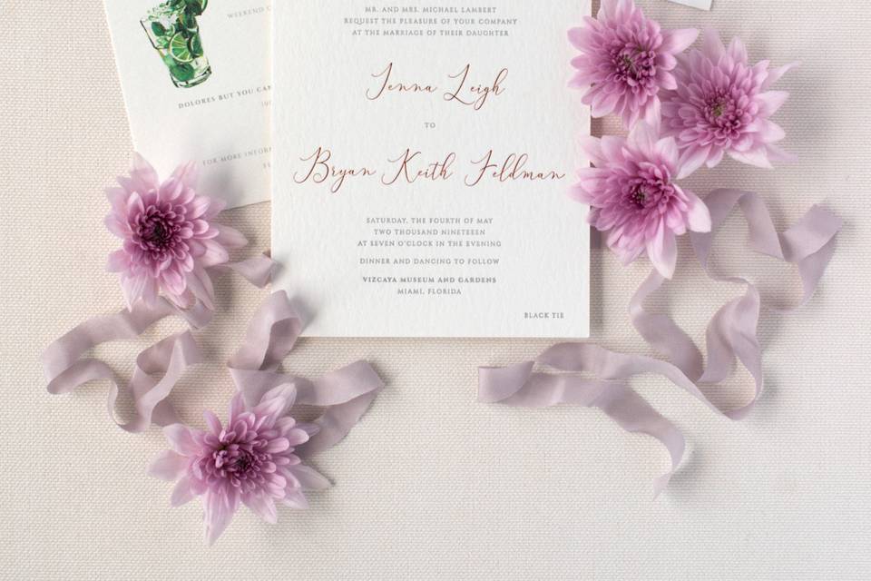 Floral wedding Invitation