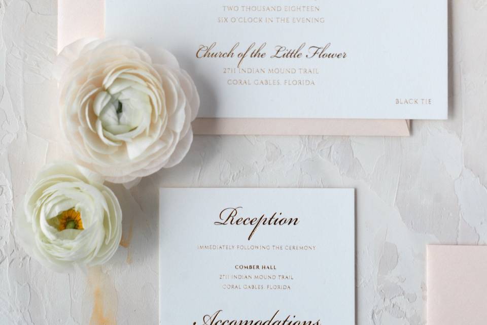 Wedding Invitation, foil