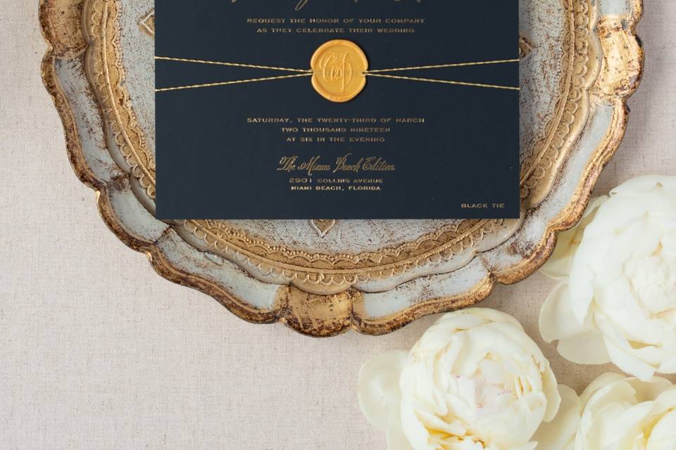 Wedding Invitation, foil