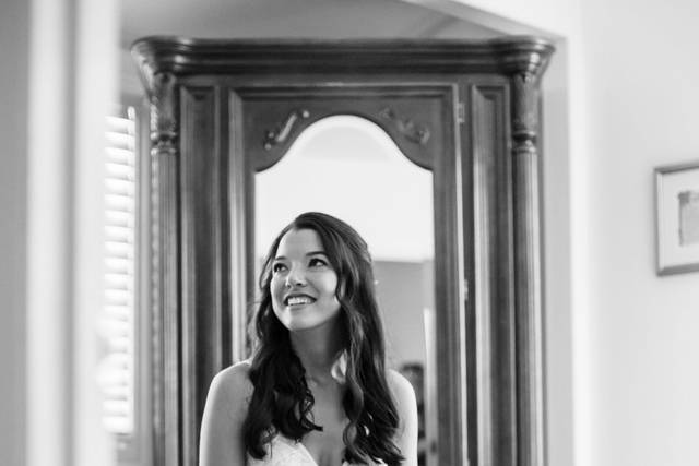 Bride getting ready