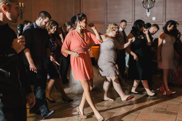 Guests dancing