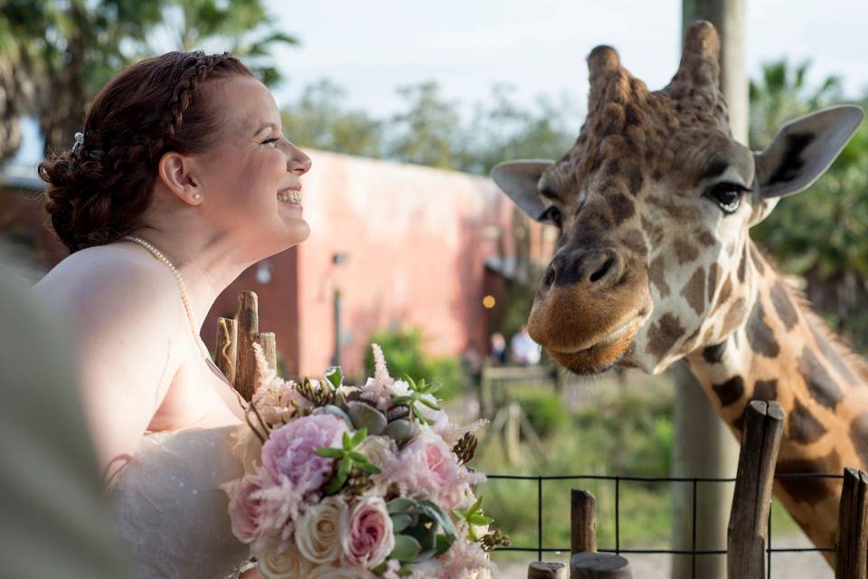 Bride and new friend