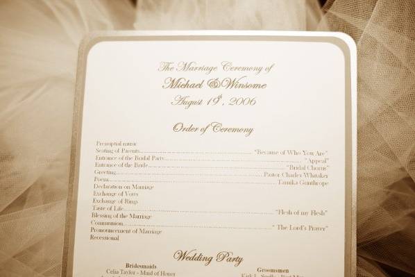 Wedding invitation
