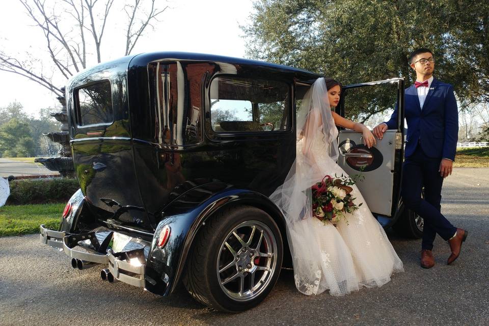 The bride and groom