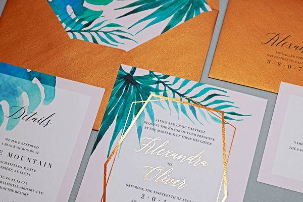 Tropical Elegance with copper foil