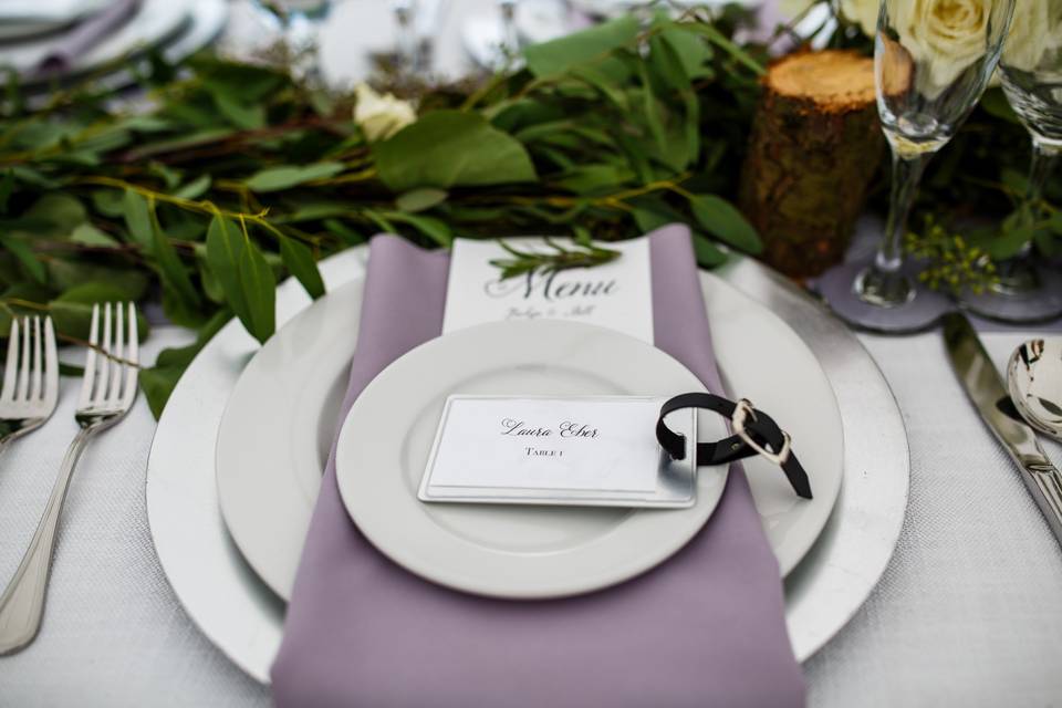 Lavender table napkin
