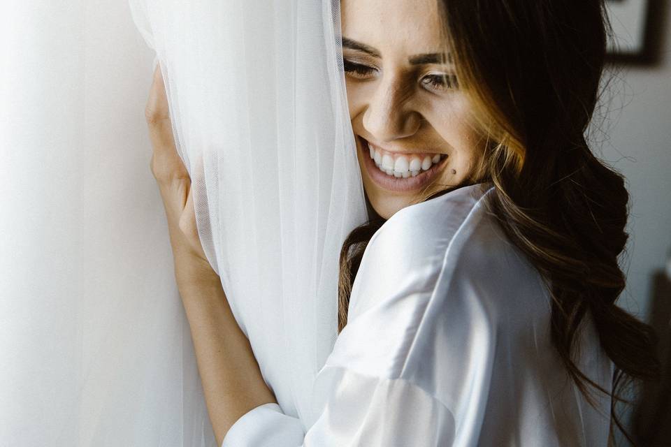 Bride getting ready