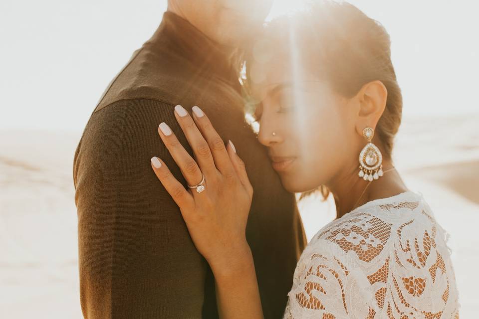 Sand dunes engagement session