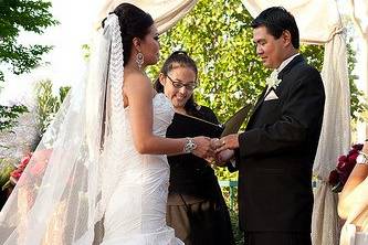 San Gabriel Valley wedding officiant and secular minister: Luminarias Restaurant.Photo by Frank Giron.