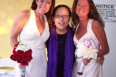 Officiant / certified Life-Cycle Celebrant® for LGBT home wedding.