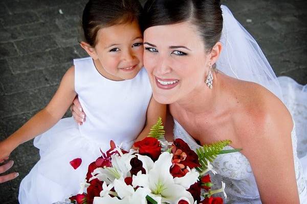 The bride with her daughter
