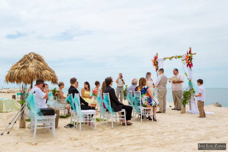 Beachfront wedding