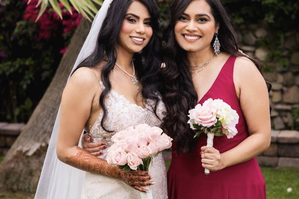 Bride with Bridesmaid