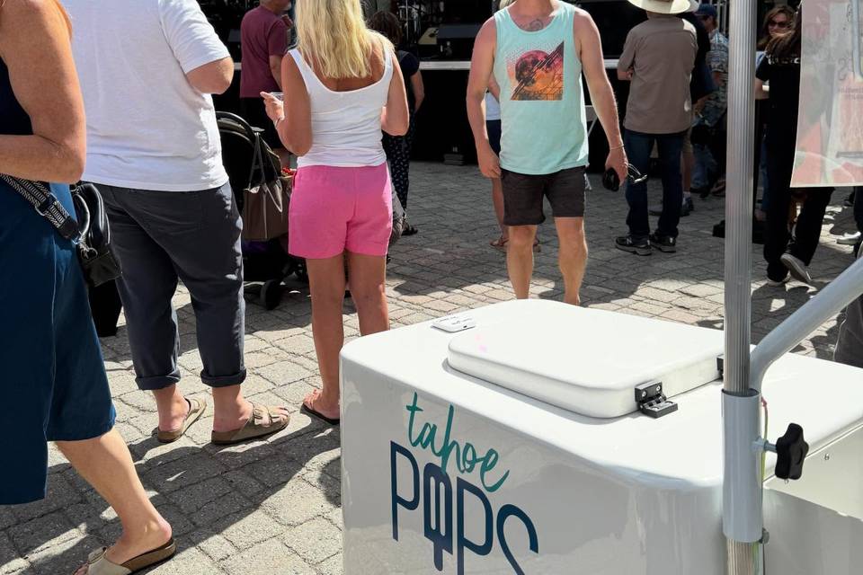 Tahoe Pops catering cart
